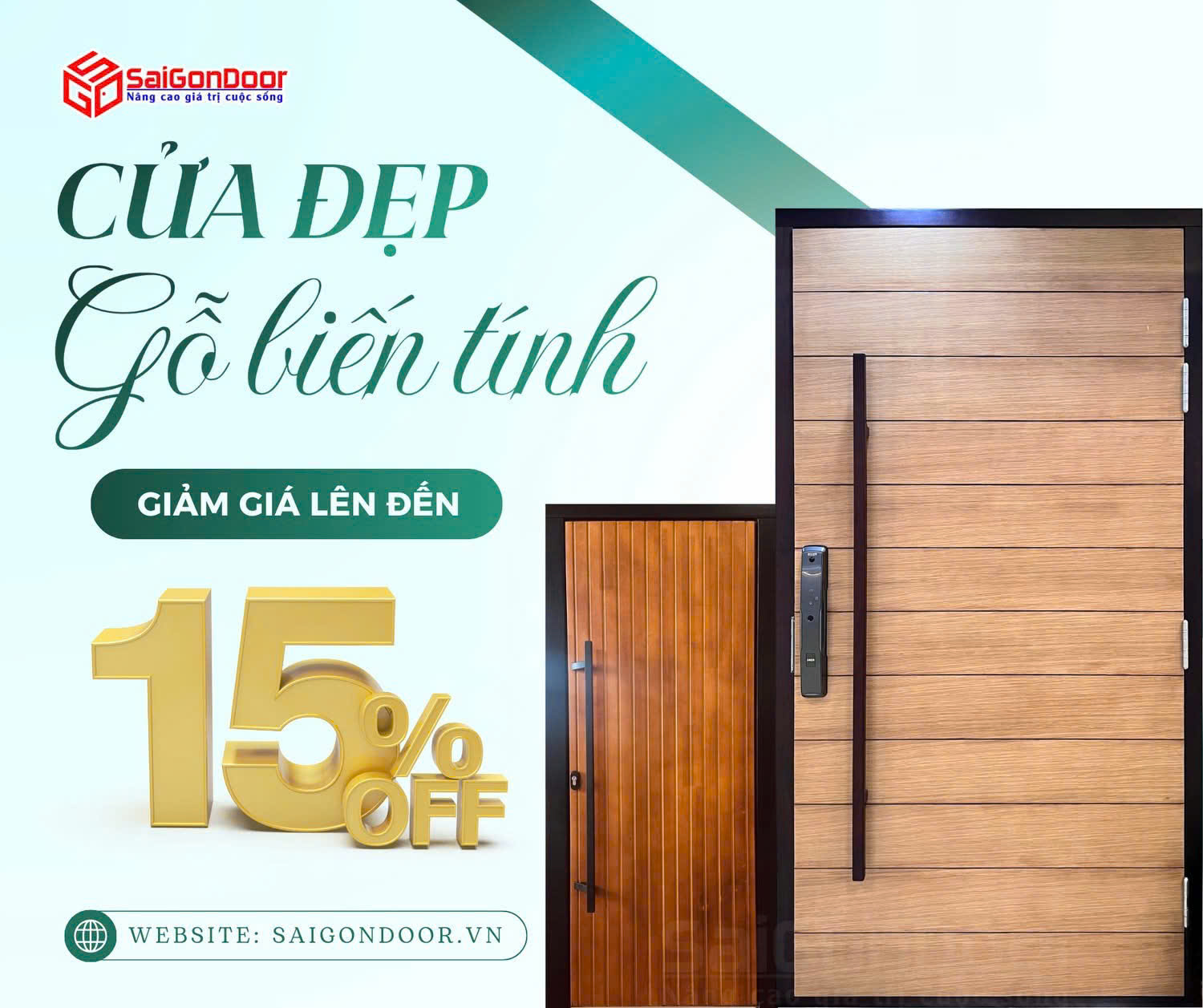 Cửa gỗ biến tính: Giải pháp bền vững và đẳng cấp cho kiến trúc hiện đại