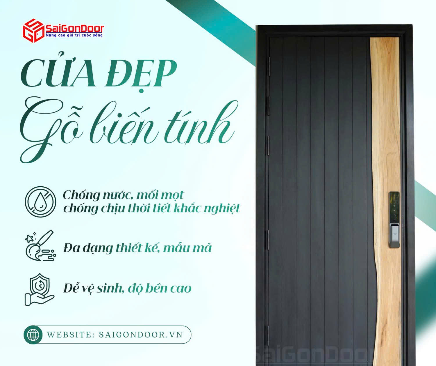 Cửa gỗ biến tính: Giải pháp bền vững và đẳng cấp cho kiến trúc hiện đại