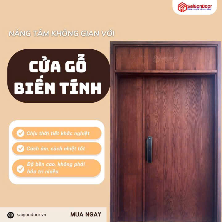 Cửa gỗ biến tính là gì? Giải pháp cửa gỗ cao cấp thách thức mọi thời tiết
