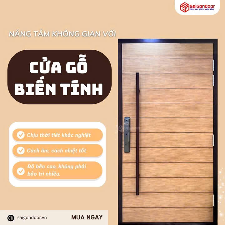 Cửa gỗ biến tính là gì? Giải pháp cửa gỗ cao cấp thách thức mọi thời tiết