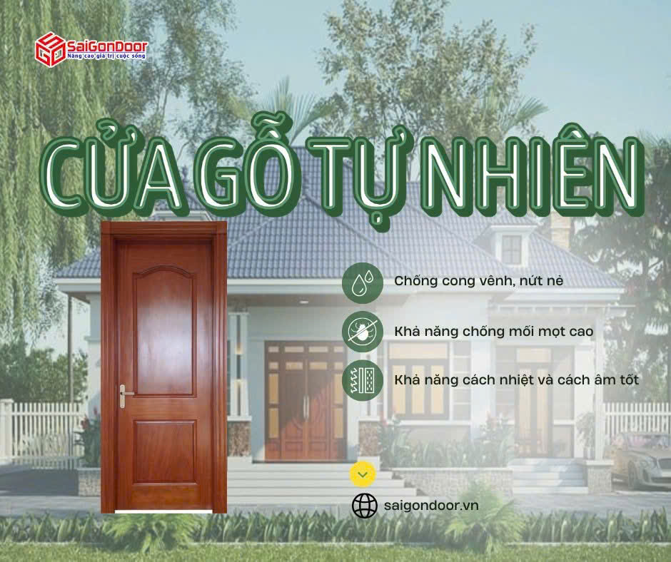 Cửa gỗ tự nhiên: Vẻ đẹp đẳng cấp và giá trị bền vững cho ngôi nhà Việt
