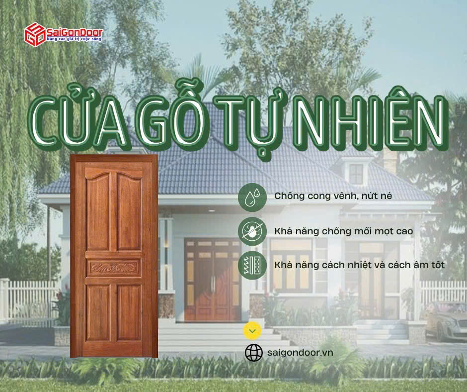 Cửa gỗ tự nhiên: Vẻ đẹp đẳng cấp và giá trị bền vững cho ngôi nhà Việt