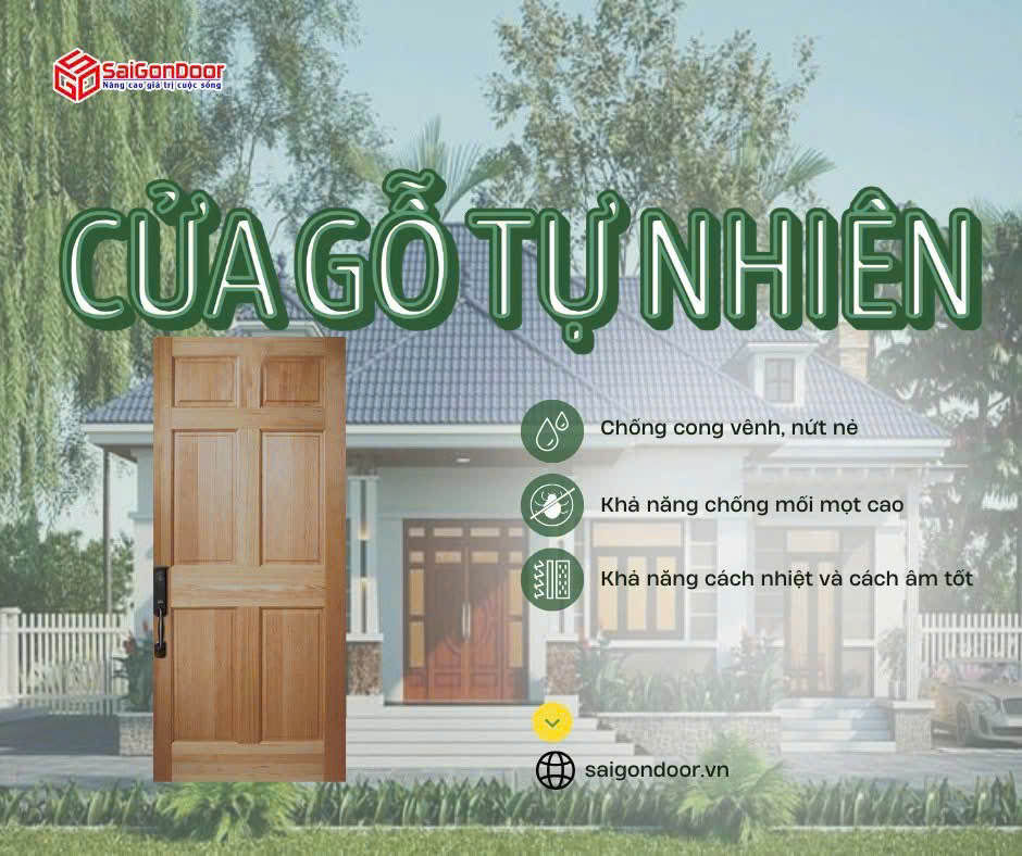 Cửa gỗ tự nhiên: Vẻ đẹp đẳng cấp và giá trị bền vững cho ngôi nhà Việt