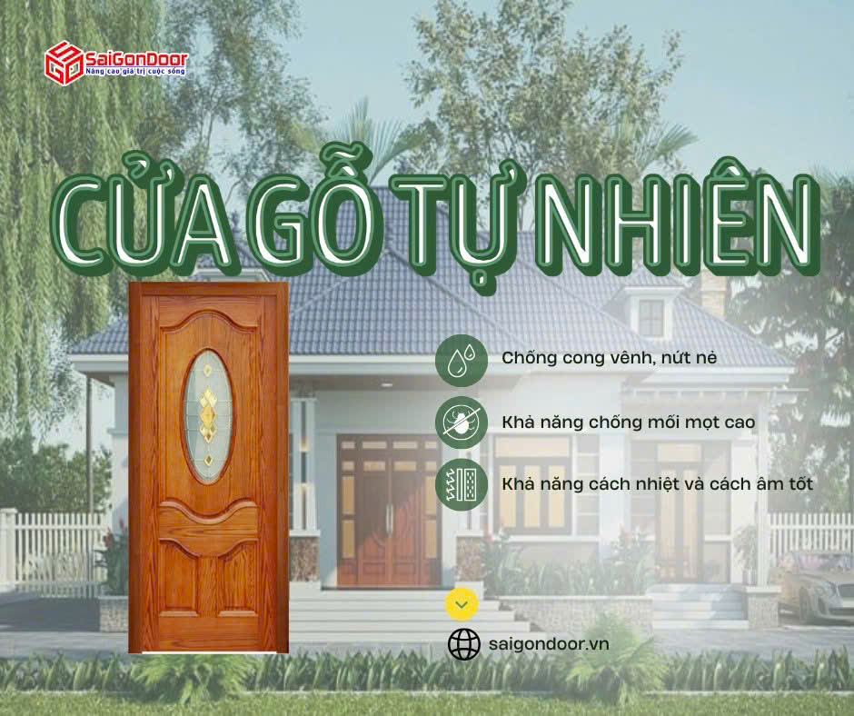 Cửa gỗ tự nhiên: Vẻ đẹp đẳng cấp và giá trị bền vững cho ngôi nhà Việt